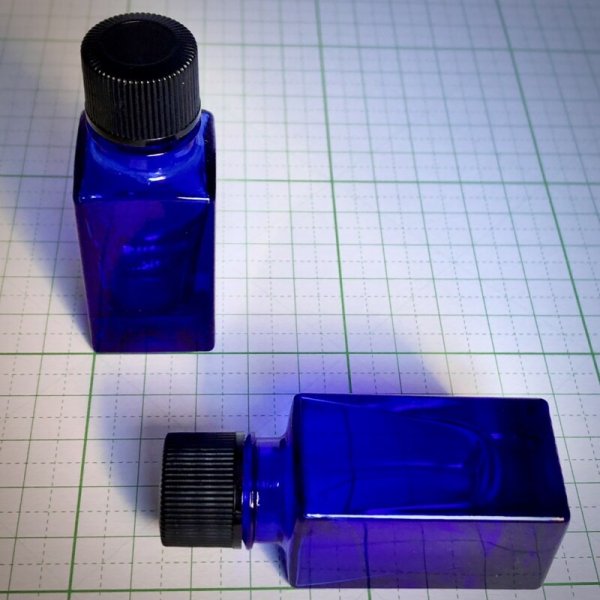 画像3: 10ml ブルー・ドロップ栓セット　◆角型・スクリューキャップ (3)