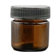 画像1: 茶色ガラスクリーム容器　25ml（アンバー）(生活の木) (1)