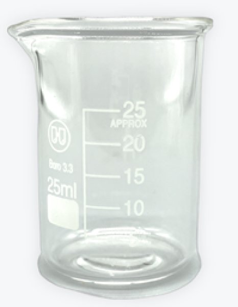 画像1: ガラスビーカー25ml (1)